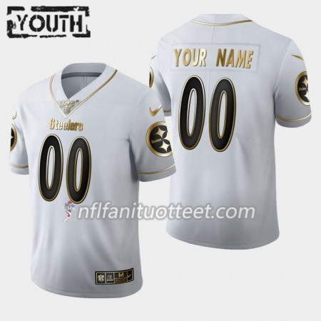 Lasten Pittsburgh Steelers NFL Pelipaita Custom Nike Valkoinen Golden Edition 100th